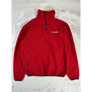 VTG Chaps Ralph Lauren Fleece 1/4 Zip Pullover Sweater Size M